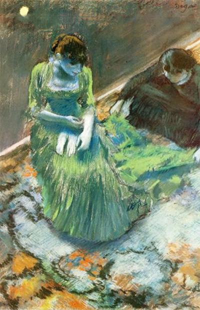 Before the Curtain Call Edgar Degas